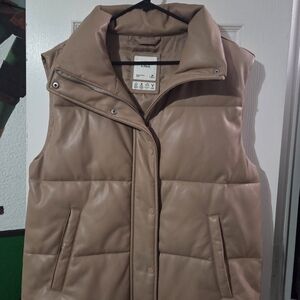 Abercrombie & Fitch Light Brown Puffer Vest